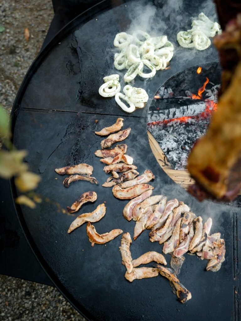 Calamars grillés au brasero, traiteur brasero à Mulhouse