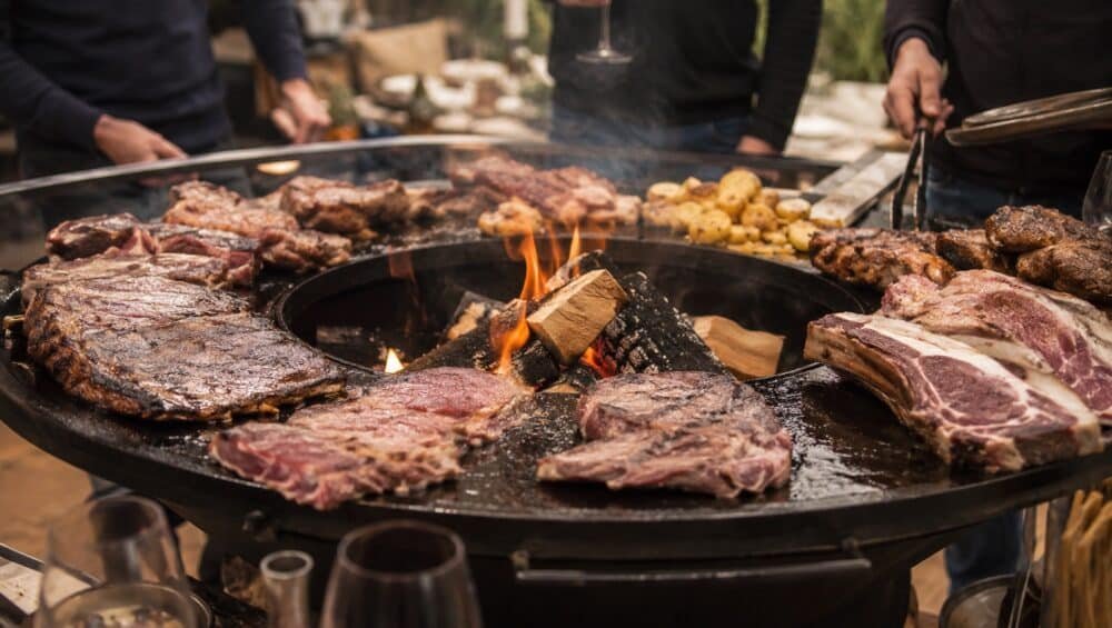 Viande pour grande tablée brasero